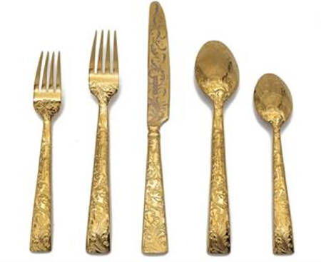 Parisian Garden Gold(Stainless, Gold Electroplate) by Ricci (Argentieri)