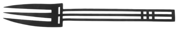 Windows Black (Stainless) Solid Serving Fork