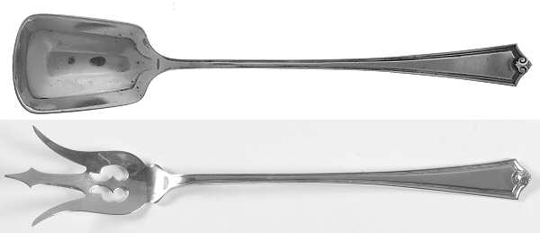 Potomac (Sterling, 1930, No Monograms) 2 Pc Large Lettuce Serving Set