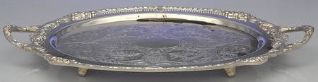 Silverplate Hollowware 17" Waiter Tray by Sheridan Silver Co