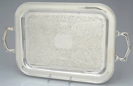 Silverplate Hollowware 17" Waiter Tray