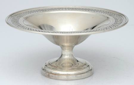 Silverplate Hollowware Round Compote (Height X Width)