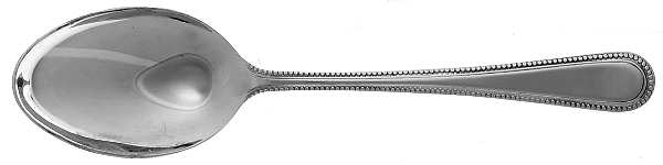 Bead (Silverplate) Place/Oval Soup Spoon by Sheffield Silver Co (England)