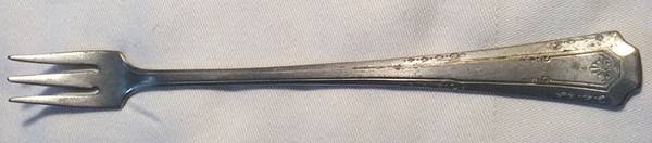 Sheffield Plate Seven (Silverplate)) Short Handle Pickle/Olive Fork
