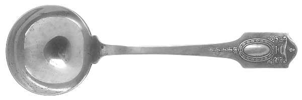 Adam (Sterling, 1909, No Monograms ) Round Bowl Soup Spoon (Bouillon)