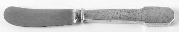 Norman Plain (Sterling, 1915) Butter Spreader Hollow Hdl-Paddle/Stainless Blade