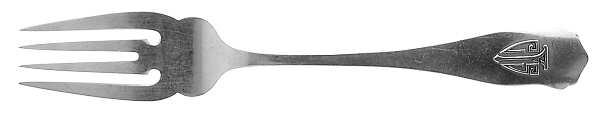 Ramona (Sterling, 1912, No Monograms) Large Individual Solid Fish/Salad Fork