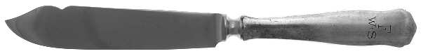 Ramona (Sterling, 1912, No Monograms) Individual Fish Knife with Stainless Blade