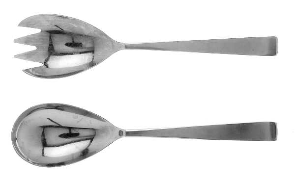 Cora (Stainless, Holland) (2 Pc) Solid Salad Set