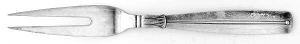 Lotus (Sterling) Medium 2-Tine Cold Meat Serving Fork by Broderne W & S Sorensen