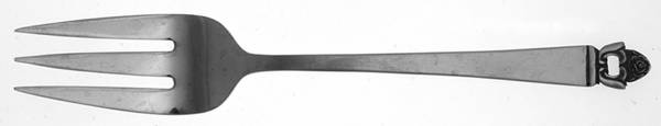 Danish Rose (Stainless) Medium Solid Cold Meat Serving Fork