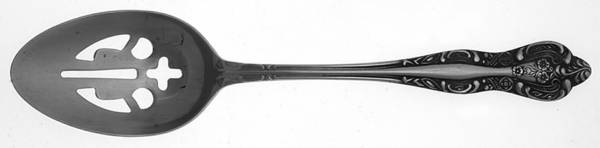 Dynasty (Stainless, 5 Petal Flowers) Pierced Tablespoon (Serving Spoon)