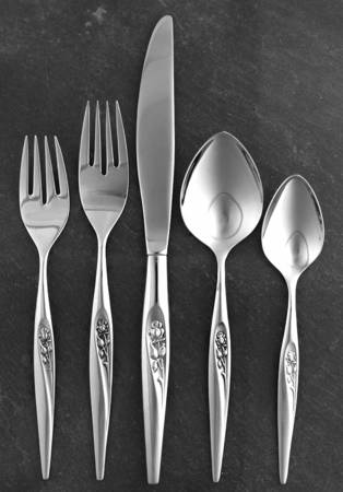 Gentle Rose (Stainless) 5 Piece Place Setting