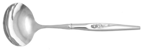 Gentle Rose (Stainless) Gravy Ladle with No Spout Stainless Bowl HC