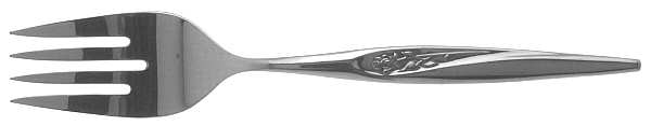 Gentle Rose (Stainless) Medium Solid Cold Meat Serving Fork