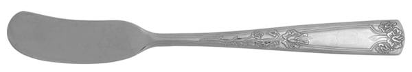 Rose (Stainless) Flat Handle Butter Spreader by Sears Roebuck