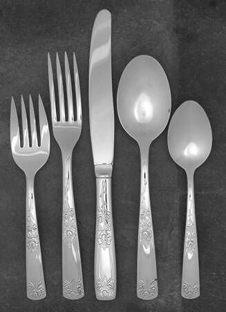 Rose (Stainless) 5 Piece Place Setting by Sears Roebuck