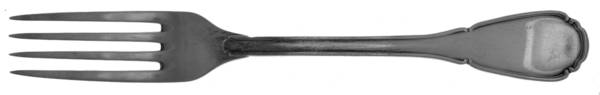 Baroque (Silverplate on Nickel) Solid Serving Fork