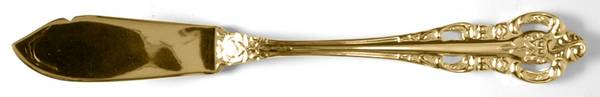 Golden Lady Joanne (Gold Electroplate) Flat Handle Master Butter Knife