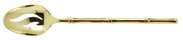 Tiburon Gold (Gold Electroplate) Pierced Tablespoon (Serving Spoon)