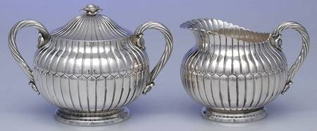 Sterling Hollowware Creamer & Sugar with Lid Set by Sanborns (Mexico)