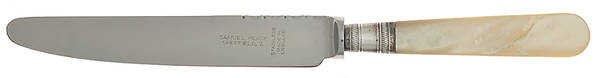 Victoria(Silverplate, Pearlhdl, Less Design Band) New French Hollow Knife