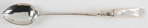 Victoria(Silverplate, Pearlhdl, Less Design Band) Iced Tea Spoon