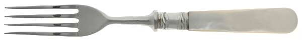 Victoria(Silverplate, Pearlhdl, Less Design Band) Individual Steak Fork with Stainless Tines