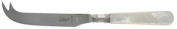 Victoria(Silverplate, Pearlhdl, Less Design Band) Cheese Knife with Stainless Blade