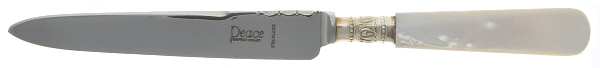 Victoria(Silverplate, Pearlhdl, More Design Band) Individual Fruit Knife with Stainless Blade