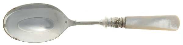 Victoria(Silverplate, Pearlhdl, More Design Band) Dessert/Oval Soup Spoon
