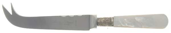 Victoria(Silverplate, Pearlhdl, More Design Band) Cheese Knife with Stainless Blade