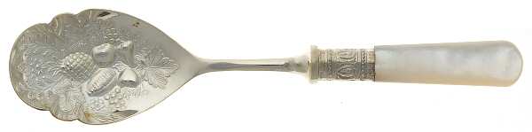 Victoria(Silverplate, Pearlhdl, More Design Band) Sugar Shell Spoon