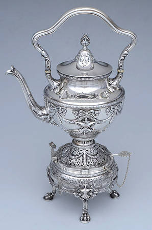 Adam (Sterling, 1909, Hollowware) Kettle, Stand & Burner