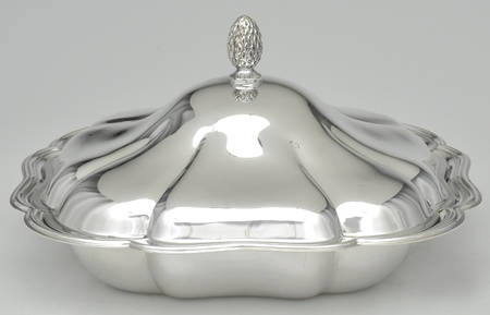 Silverplate Hollowware Square Covered Vegetable Bowl by Sheffield Silver Co (USA)