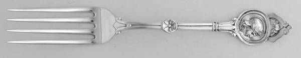Medallion (Sterling, 1870) Coin Silver Fork