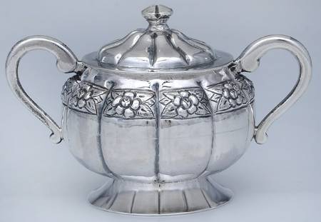 SBN2 (Sterling, Hollowware) Miniature Sugar Bowl with Lid by Sanborns (Mexico)