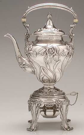 SHR13 (Sterling, Hollowware) Kettle, Stand & Burner
