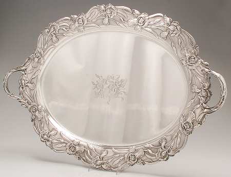 SHR13 (Sterling, Hollowware) Large Waiter Tray