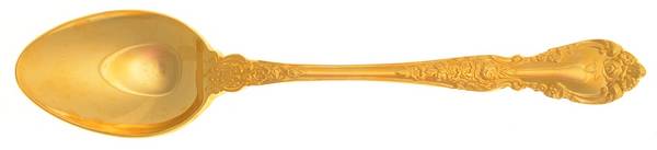 Golden Antique Rose (Gold Electroplate) Teaspoon by Stanley Roberts