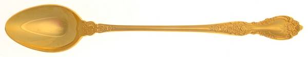 Golden Antique Rose (Gold Electroplate) Iced Tea Spoon by Stanley Roberts