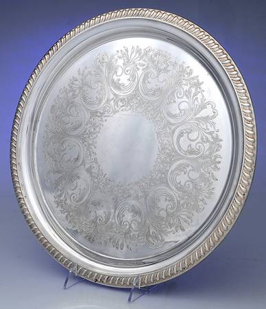SDN10 (Silverplate, Hollowware) 14" Round Tray