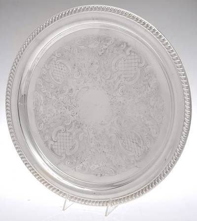 SDN10 (Silverplate, Hollowware) 16" Round Tray