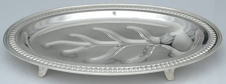 Gadroon (Silverplate, Hollowware) 16" 4 Toed Meat Platter with Well