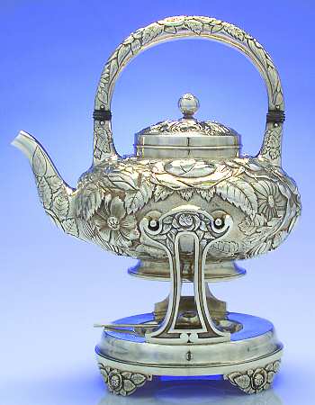 SHR15 (Sterling, Hollowware) Kettle, Stand & Burner
