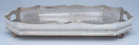Silverplate Hollowware 20" Gallery Tray by Sheffield Silver Co (England)