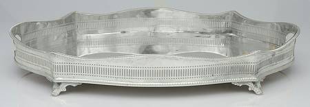 Silverplate Hollowware 18" Gallery Tray by Sheffield Silver Co (England)
