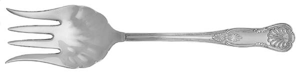 Kings (Silverplate) Large Solid Fish Serving Fork