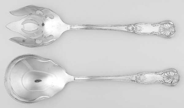 Kings (Silverplate) (2 Pc) Solid Salad Set