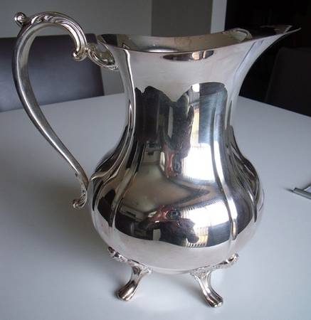 Fluted (Silverplate, Hollowware) Silverplate Water Pitcher